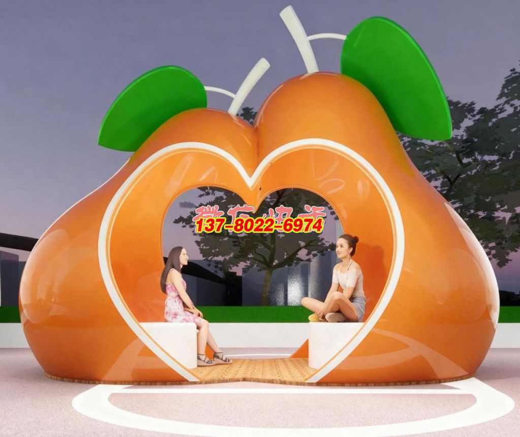 “梨” 心相伴 —— 創意玻璃鋼水果景觀雕塑 “梨” 心相伴 —— 創意玻璃鋼水果景觀雕塑