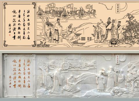 畫稿與浮雕對比圖-- (10) 畫稿與浮雕對比圖-- (10)